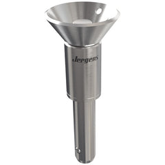 ‎1/4″ Pin Diameter, 1-3/4″ Grip Length, Marine Hitch Recessed Button Handle Kwik-Lok Pin, Stainless Steel