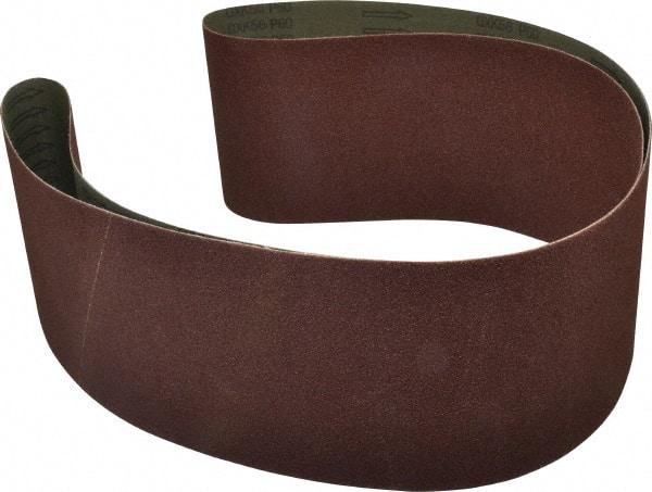 Tru-Maxx - 6" Wide x 79" OAL, 60 Grit, Aluminum Oxide Abrasive Belt - Aluminum Oxide, Coarse, Coated, X Weighted Cloth Backing, Dry - Caliber Tooling