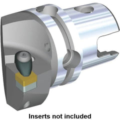 Kennametal - Left Hand Cut, Size KM40, CN.. Insert Compatiblity, Modular Turning & Profiling Cutting Unit Head - 27mm Ctr to Cutting Edge, 45mm Head Length, Through Coolant, Series Kenclamp - Caliber Tooling