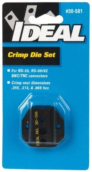 Ideal - RG-58, RG-59/62 Crimping Die Set - Use with Crimpmaster Ratcheting Crimp Tool - Caliber Tooling