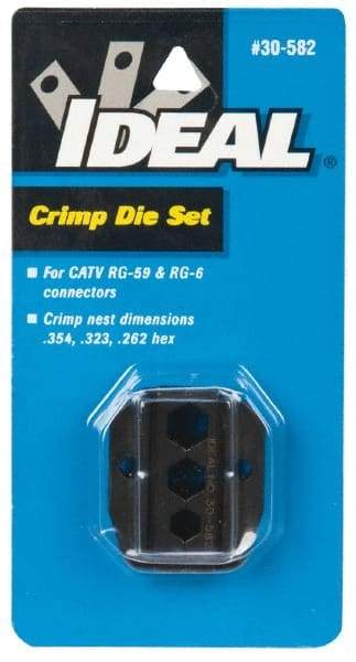 Ideal - RG-59, RG-6 Crimping Die Set - Use with Crimpmaster Ratcheting Crimp Tool - Caliber Tooling