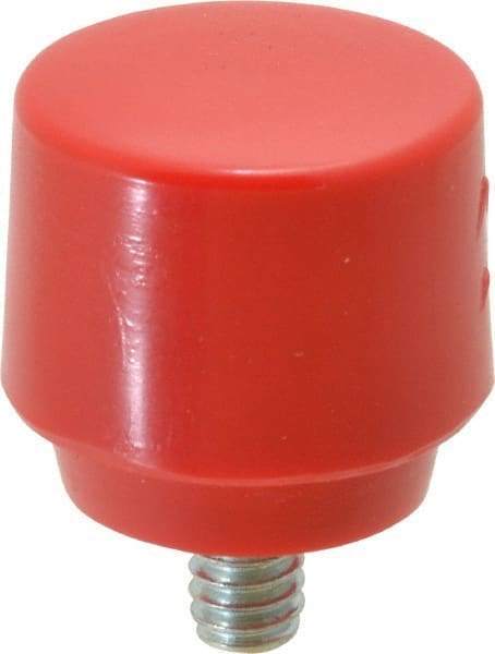 NUPLA - 1" Face Diam, Grade Medium, Red Hammer Tip/Face - Plastic - Caliber Tooling