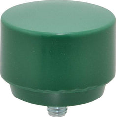 NUPLA - 2" Face Diam, Grade Tough, Green Hammer Tip/Face - Plastic - Caliber Tooling