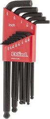 Eklind - 13 Piece L-Key Ball End Hex Key Set - Hex Range 0.05 to 3/8" - Caliber Tooling