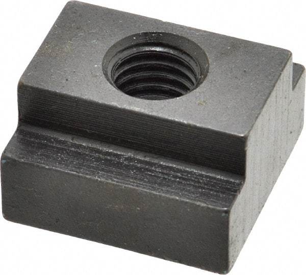 Gibraltar - 1/2-13 Blind Tapped T Slot Nut - 3/4" Slot Width, 1-1/4 x 15/32" Base Width x Height, 1-1/4 x 3/4" OAL x Height - Caliber Tooling