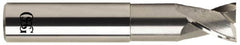 OSG - 1", 2 Flute, Single End, Solid Carbide, 0.09" Corner Radius End Mill - 5" OAL, 30° Helix, Right Hand Flute, 1" LOC, Right Hand Cut, 2-5/8" Extended Reach - Caliber Tooling