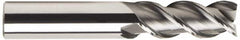 OSG - 5/8", 3 Flute, Single End, Solid Carbide, 0.03" Corner Radius End Mill - 3-1/2" OAL, 45° Helix, Right Hand Flute, 1-5/8" LOC, Right Hand Cut - Caliber Tooling