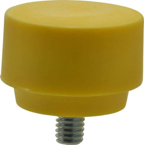 NUPLA - 1-1/2" Face Diam, Grade Extra Hard, Yellow Hammer Tip/Face - Plastic - Caliber Tooling