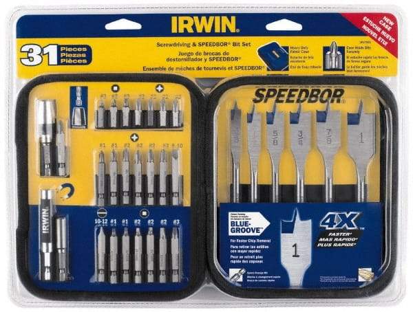 Irwin - 31 Piece, Bit Set - Phillips, Slotted, Square Point - Caliber Tooling