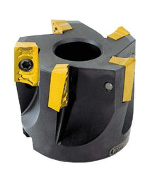 Kennametal - 3" Cut Diam, 1" Arbor Hole, 0.3" Max Depth of Cut, 42° Indexable Chamfer & Angle Face Mill - 6 Inserts, OD 04 Insert, Right Hand Cut, 6 Flutes, Through Coolant, Series 7745 VOD 04 - Caliber Tooling