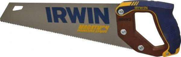 Irwin - 15" High Carbon Steel Blade Carpenter Saw - Wood Handle, ProTouch Handle over Hardwood, 18-1/2" OAL - Caliber Tooling