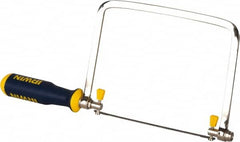 Irwin - 6-1/2" HSS Blade Coping Saw - 2-Part Polymer Handle, Triangular ProTouch, 13-3/16" OAL, 5-1/2" Throat Depth - Caliber Tooling