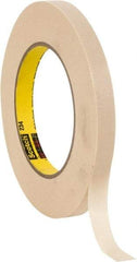 3M - 1/2" Wide x 60 Yd Long Tan Paper Masking Tape - Series 234, 5.9 mil Thick, 27 In/Lb Tensile Strength - Caliber Tooling