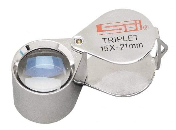 SPI - 15x Magnification, 53/64 Inch Lens Diameter, Triplet Lens Loupe - 1 Lens - Caliber Tooling