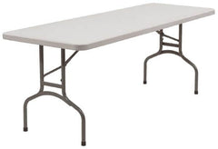 NPS - 96" Long x 30" Wide x 29-1/2" High, Lightweight Folding Table - Light Gray - Caliber Tooling