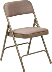 NPS - 15-3/4" Wide x 16" Deep x 29-1/2" High, Steel Folding Chair with Fabric Padded Seat - Beige - Caliber Tooling