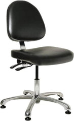 Bevco - Pneumatic Height Adjustable Chair - 20" Wide x 18" Deep, Vinyl Seat, Black - Caliber Tooling