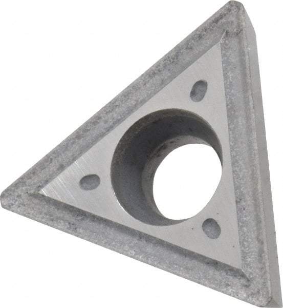 Interstate - TPGT432 Grade I22 Carbide Turning Insert - Uncoated, 60° Triangle, 1/2" Inscr Circle, 3/16" Thick, 1/32" Corner Radius - Caliber Tooling