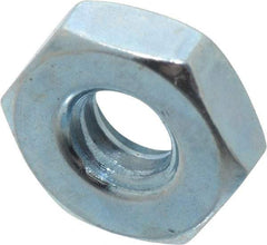 Value Collection - #10-24 UNC Steel Right Hand Hex Nut - 3/8" Across Flats, 1/8" High, Zinc-Plated Finish - Caliber Tooling