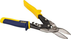 Irwin - 1-5/16" Length of Cut, Straight Pattern Aviation Snip - 10" OAL, ProTouch Handle, 18 AWG Steel Capacity - Caliber Tooling