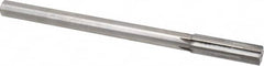 Made in USA - 0.634" Carbide-Tipped 6 Flute Chucking Reamer - Straight Flute, 9/16" Straight Shank, 2-1/4" Flute Length, 9" OAL - Caliber Tooling