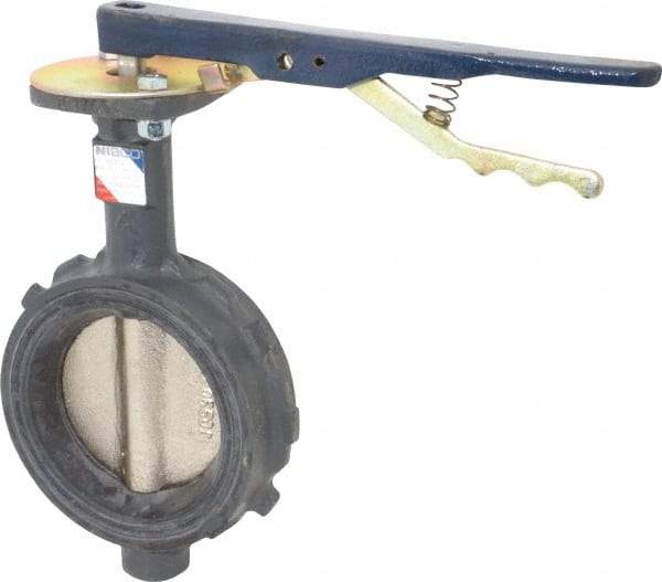 NIBCO - 4" Pipe, Wafer Butterfly Valve - Lever Handle, Ductile Iron Body, Buna-N Seat, 250 WOG, Ductile Iron Disc, Stainless Steel Stem - Caliber Tooling