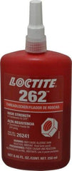 Loctite - 250 mL Bottle, Red, High Strength Liquid Threadlocker - Series 262, 24 hr Full Cure Time, Hand Tool, Heat Removal - Caliber Tooling