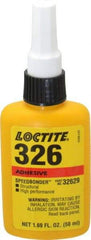 Loctite - 50 mL Bottle Structural Adhesive - 1 min Working Time, 2,200 psi Shear Strength, Series 326 - Caliber Tooling