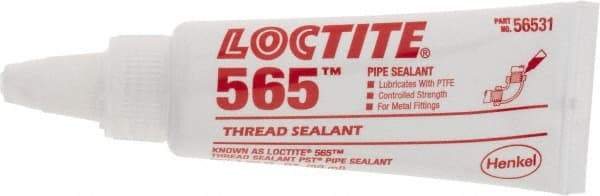 Loctite - 50 mL Tube White Pipe Sealant - 300°F Max Working Temp, For Threaded Metal Fittings - Caliber Tooling