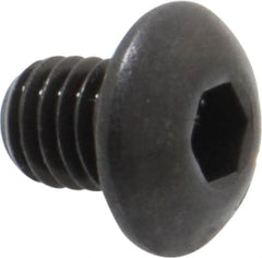 Value Collection - #10-32 UNF Hex Socket Drive, Button Screw - Alloy Steel, Black Oxide Finish, 1/4" Length Under Head - Caliber Tooling