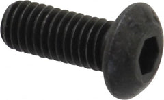 Value Collection - #10-32 UNF Hex Socket Drive, Button Screw - Alloy Steel, Black Oxide Finish, 1/2" Length Under Head - Caliber Tooling