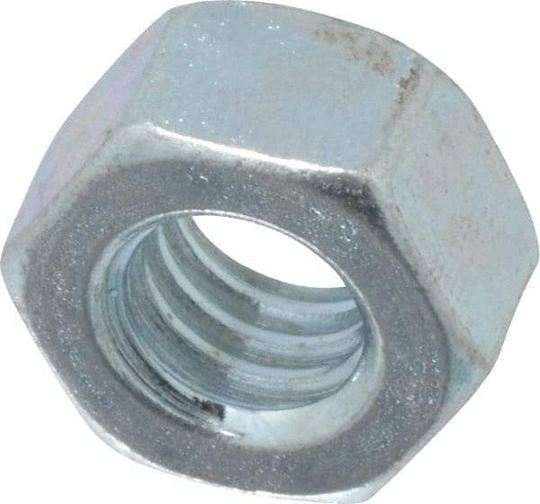 Value Collection - 5/16-18 UNC Steel Right Hand Hex Nut - 1/2" Across Flats, 17/64" High, Zinc-Plated Finish - Caliber Tooling