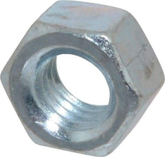 Value Collection - 7/16-14 UNC Steel Right Hand Hex Nut - 11/16" Across Flats, 3/8" High, Zinc-Plated Finish - Caliber Tooling