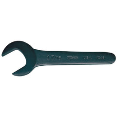 Service Open End Wrench: Single End Head, Single Ended 30 ° Head Angle, Steel, Black Finish