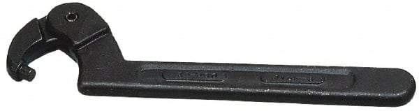 Martin Tools - 4-1/2" to 6-1/4" Capacity, Adjustable Pin Spanner Wrench - 12-1/8" OAL, 1/4" Hook Pin Height - Caliber Tooling