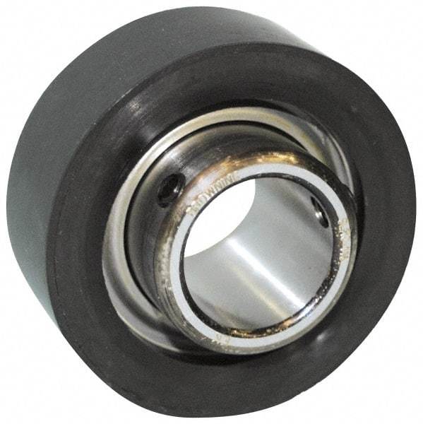 Browning - 1/2" ID x 2-17/32" OD, 2,611 Lb Dynamic Capacity, Set Screw Locking Insert Bearing - Rubber Grommet Housing, 52100 Steel Insert, 1" Race Width, 1,444 Lb Static Capacity - Caliber Tooling