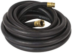 Parker - 25' Long Contractor Hose - 3/4" Diam, 3/4" GHT, Rubber, 100 psi, Black - Caliber Tooling