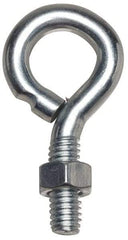 Gibraltar - 1/2-13, Zinc-Plated Finish, Steel Wire Turned Open Eye Bolt - 4" Thread Length, 1" ID x 2" OD, 6" Shank Length - Caliber Tooling