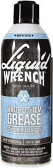 Liquid Wrench - 10.25 oz Aerosol Lithium General Purpose Grease - White, 225°F Max Temp, - Caliber Tooling