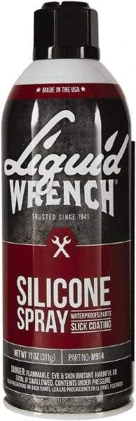 Liquid Wrench - 15 oz Aerosol Silicone Lubricant - Clear Yellow - Caliber Tooling