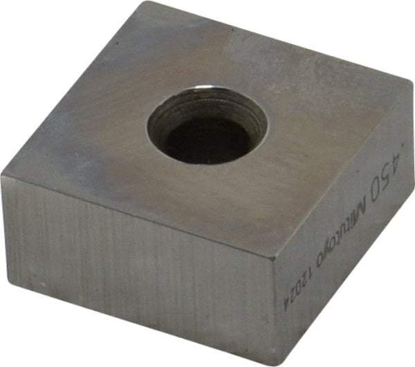 Mitutoyo - 0.45" Square Steel Gage Block - Accuracy Grade 0, Includes Certificate of Inspection - Caliber Tooling