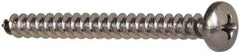 Value Collection - #10 Pan Head Phillips Sheet Metal Screw - Stainless Steel, 2" Length Under Head, Grade 316 - Caliber Tooling