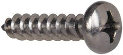 Value Collection - #12 Pan Head Phillips Sheet Metal Screw - Stainless Steel, 1" Length Under Head, Grade 316 - Caliber Tooling