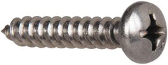 Value Collection - #12 Pan Head Phillips Sheet Metal Screw - Stainless Steel, 1-1/4" Length Under Head, Grade 316 - Caliber Tooling