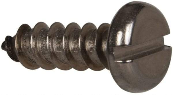 Value Collection - #12 Pan Head Slotted Sheet Metal Screw - Stainless Steel, 3/4" Length Under Head, Grade 316 - Caliber Tooling