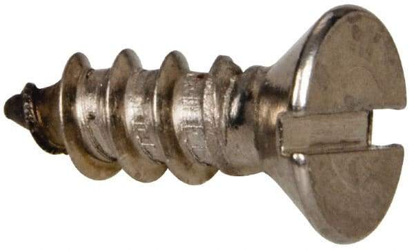 Value Collection - #14 Flat Head Slotted Sheet Metal Screw - Stainless Steel, 3/4" OAL, Grade 316 - Caliber Tooling