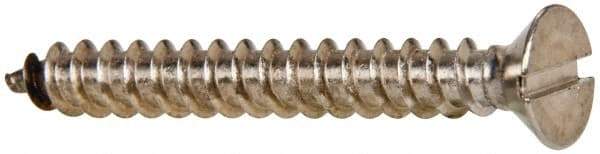 Value Collection - #14 Flat Head Slotted Sheet Metal Screw - Stainless Steel, 2" OAL, Grade 316 - Caliber Tooling