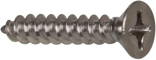 Value Collection - #12 Flat Head Phillips Sheet Metal Screw - Stainless Steel, 1-1/4" OAL, Grade 316 - Caliber Tooling