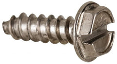 Value Collection - #12 Hex Washer Head Slotted Sheet Metal Screw - Stainless Steel, 3/4" Length Under Head, Grade 316 - Caliber Tooling