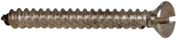 Value Collection - #8 Oval Head Slotted Sheet Metal Screw - Stainless Steel, 1-1/2" OAL, Grade 316 - Caliber Tooling